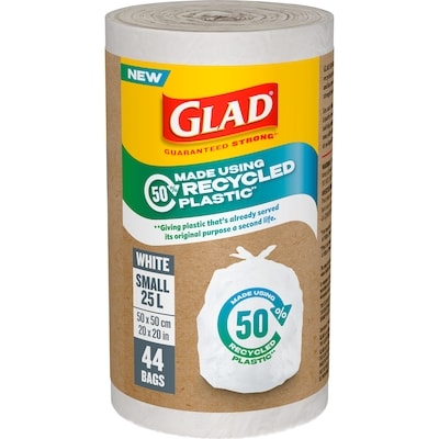 Glad Bags White Small 25 L 44 ea, $0.22/1ea