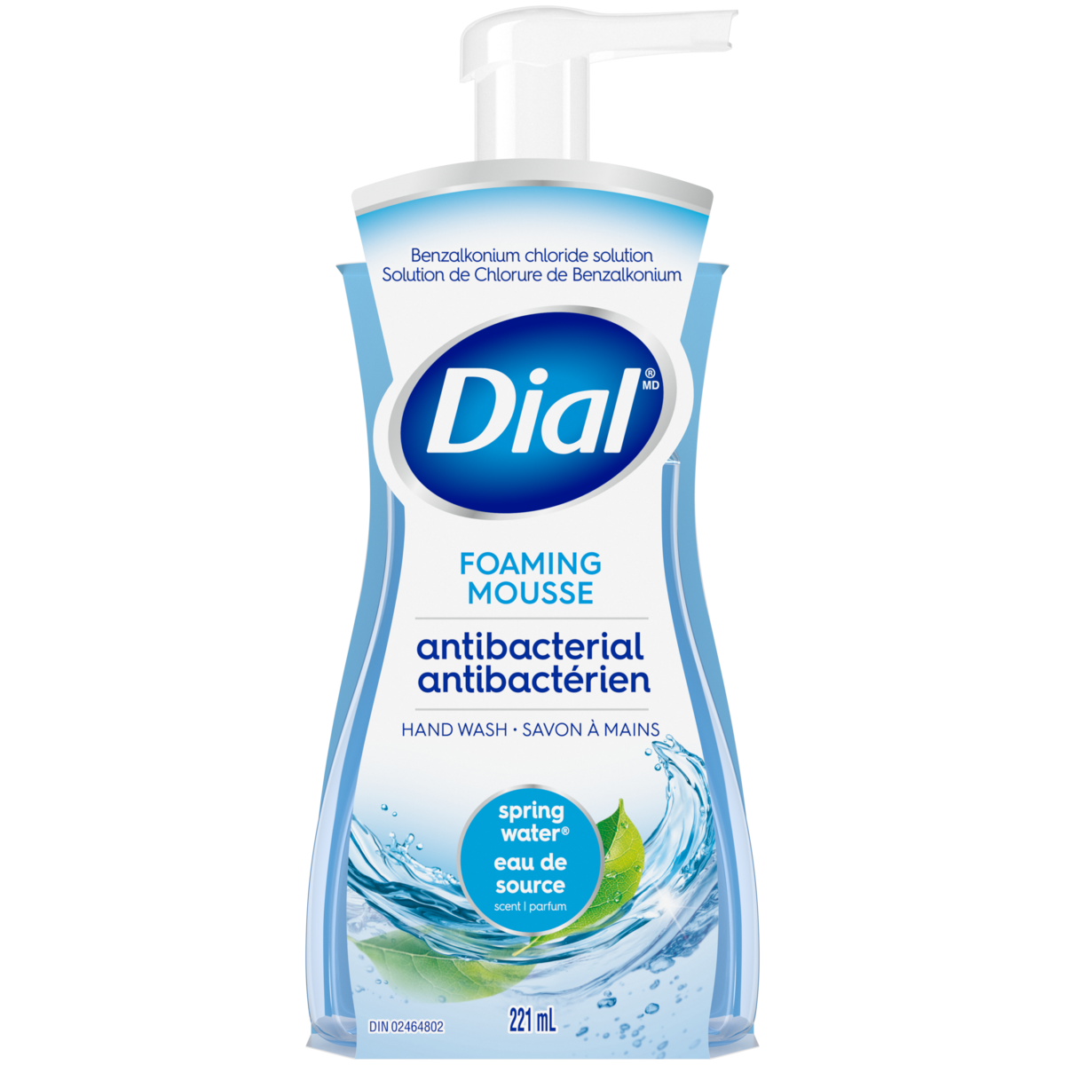 Dial Savon à mains moussant antibactérial, eau de source 221 ml, 1,94 $/100ml
