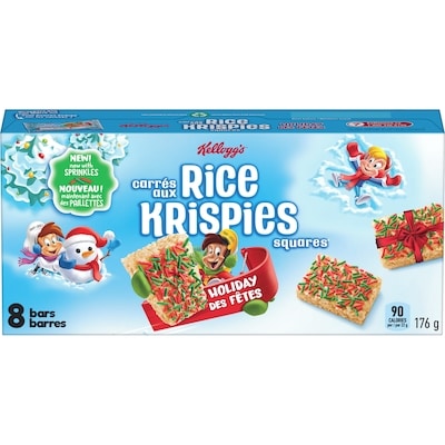 Kellogg’s Barres des fêtes 176 g, 1,99 $/100g