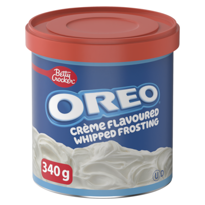 Betty Crocker Oreo Creme Flavoured Whipped Frosting  340 g, $1.18/100g