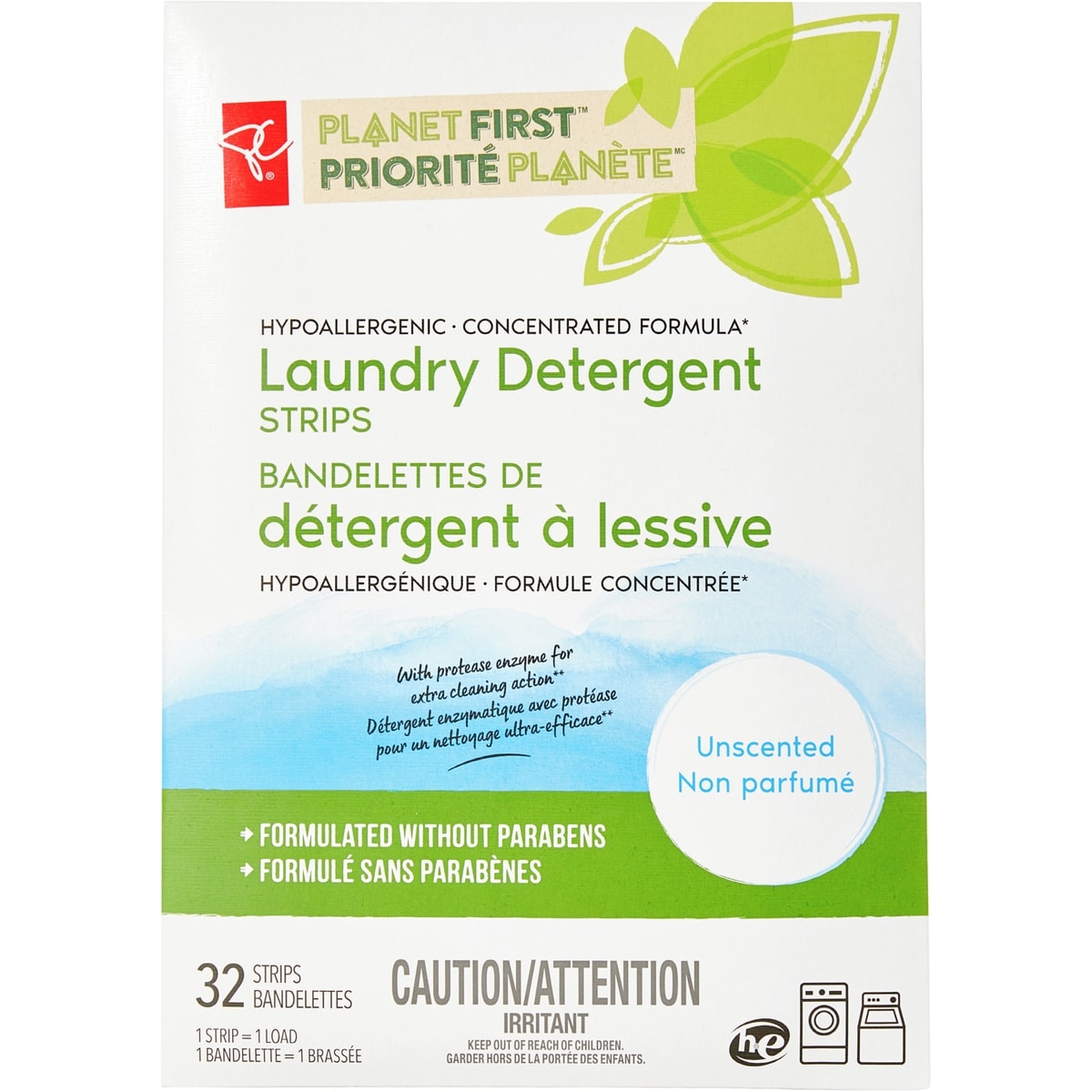 President's Choice Planet First™ Laundry Strips Fragrance Free 32 ea, $0.31/1ea