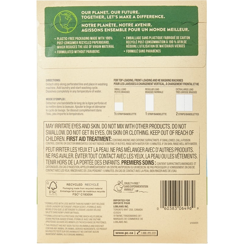 Planet First™ Laundry Strips Fragrance Free