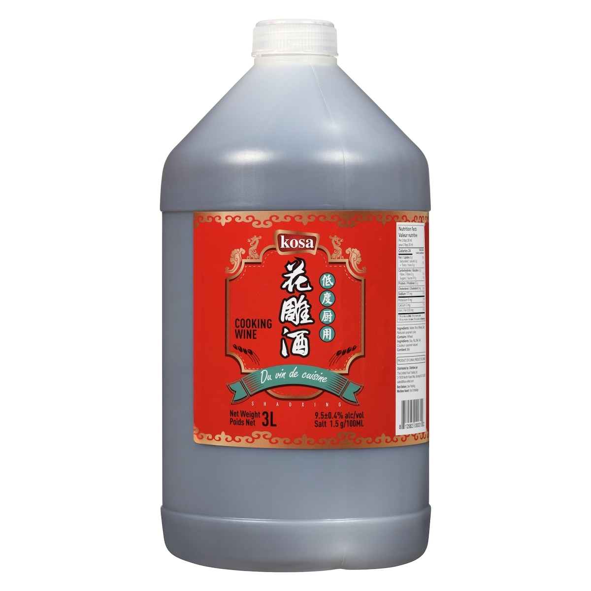 Kosa Cooking Wine 3 l, $0.37/100ml