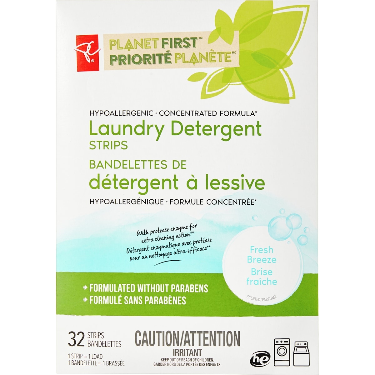 President's Choice Planet First™ Laundry Strips Fresh Breeze Scent 32 ea, $0.31/1ea