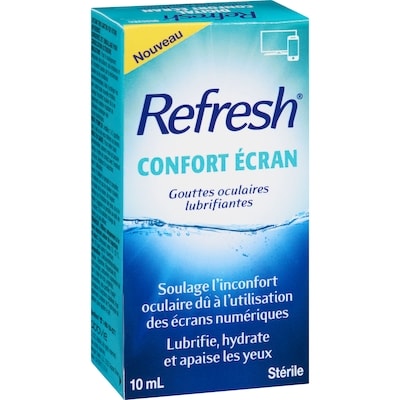 Gouttes oculaires lubrifiantes confort écran