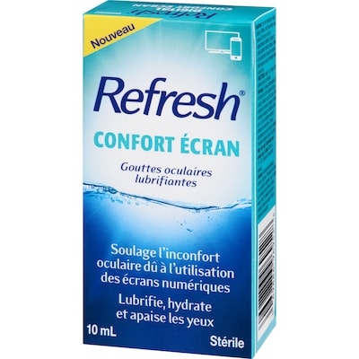 Gouttes oculaires lubrifiantes confort écran