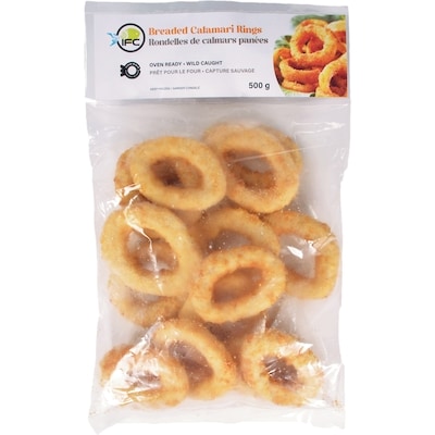 IFC seafood Rondelles de calamars panées 500 g, 1,84 $/100g