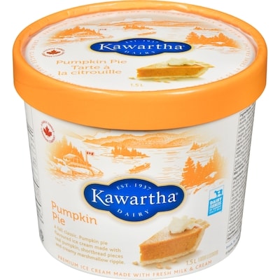 Kawartha Premium Ice Cream Made With Fresh Milk & Cream Pumpkin Pie 1.5 l, $0.67/100ml