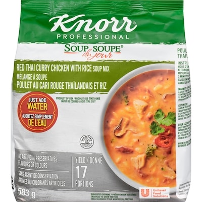 Knorr Professional Soup Du Jour Red Thai Curry Chicken With Rice Soup Mix 583 g, $3.26/100g