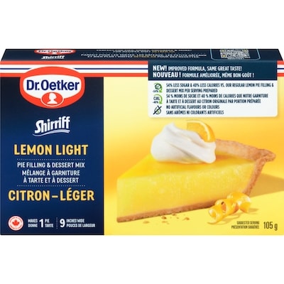 Dr. Oetker Shirriff mélange à garniture à tarte et à dessert citron-léger 105 g, 0,95 $/100g