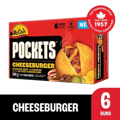 McCain Pockets® Cheeseburger 540 g, $1.30/100g