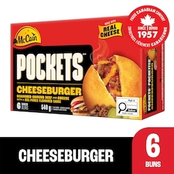McCain Pockets® Cheeseburger 540 g, $1.30/100g