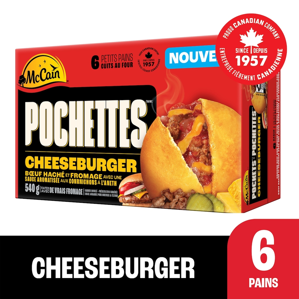 McCain Pochettesᴹᴰ Cheeseburger 540 g, 1,30 $/100g