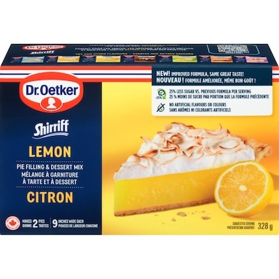 Dr Oetker Shirriff Lemon Pie Filling & Dessert Mix 328 g, $1.31/100g