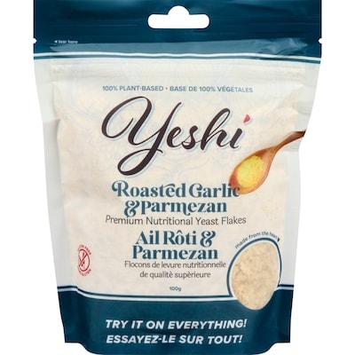 Yeshi Flocons de levure nutritionnelle de qualitè supèrieure ail rôti & parmezan 100 g, 17,49 $/100g