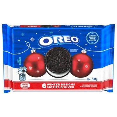 Christie OREO Winter Chocolate Sandwich Cookies, Holiday Cookies 530 g, $1.04/100g
