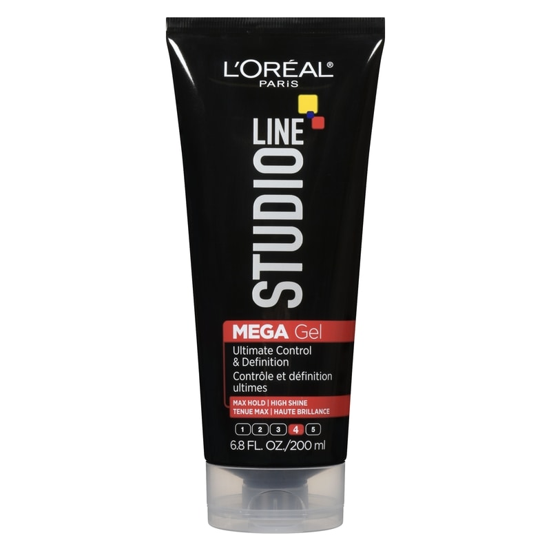 Hair Gel, Super Strong High Shine Hold, Studio Line Mega Gel