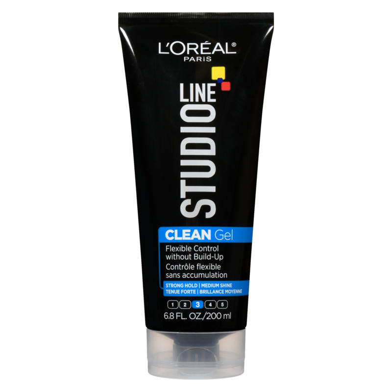 Hair Gel, Strong Flexible Hold, Studio Line Clean Gel