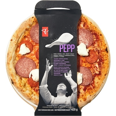 PC Collection noire Pizza au pepperoni haut de gamme 420 g, 1,90 $/100g