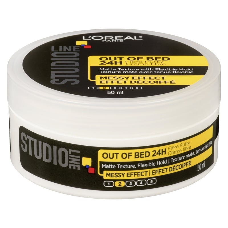 Hair Paste, Reworkable Flexible Hold, Studio Line 24h Out Of Bed Putty