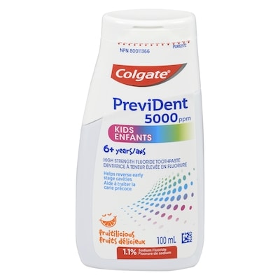 Colgate Prevident 5000 ppm enfants dentifrice à teneur élevée en fluorure fruits délicieux 6+ ans 100 ml, 16,99 $/100ml