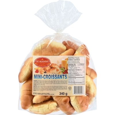 Di Manno Bakery Mini-Croissants 340 g, $1.03/100g