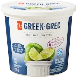 le Choix du Président Yogourt grec, limette 650 g, 0,85 $/100g