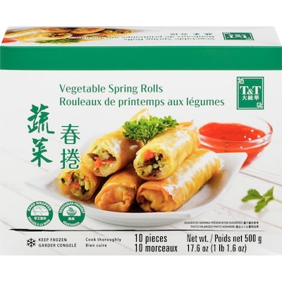 T&T Vegetable Spring Rolls 500 g, $1.40/100g