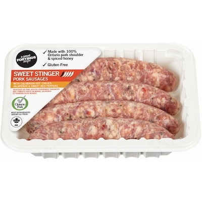 Fortinos Pork Sausage, Sweet Stinger $15.41/1kg $6.99/1lb