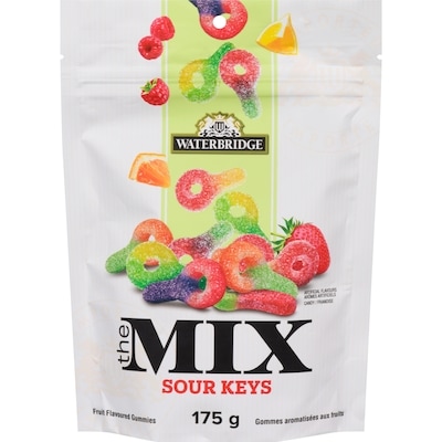 Waterbridge The Mix Fruit Flavoured Gummies Sour Keys 175 g, $2.17/100g