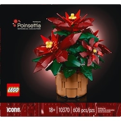 LEGO Lego Icons Poinsettia Plant Building Set And Centerpiece Table Decoration 10370 1 ea, $65.00/1ea