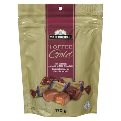 Waterbridge Toffee Gold Candy Soft Caramel Enrobed In Milk Chocolate 170 g, $2.64/100g