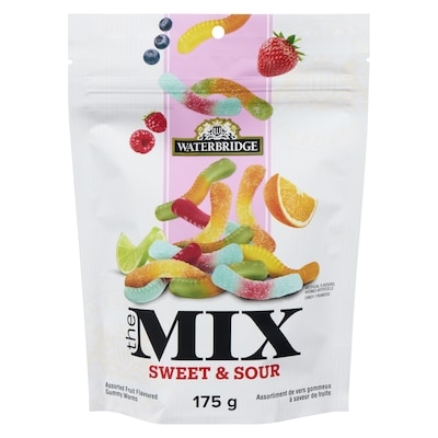 Waterbridge The Mix Assorted Fruit Flavoured Gummy Worms Sweet & Sour 175 g, $2.17/100g