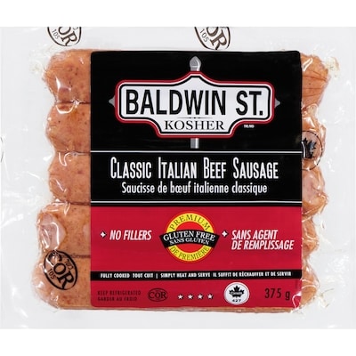 Baldwin St. Saucisse de bœuf italienne classique 375 g, 2,93 $/100g