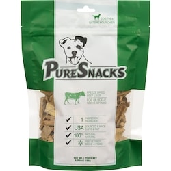 PureSnacks Gâterie pour chien foie de boeuf séché à froid 198 g, 11,11 $/100g