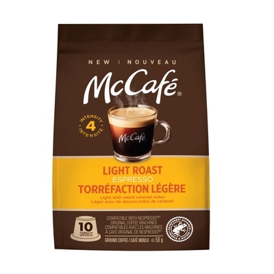 McCafé Capsules de café espresso McCafé torréfaction légère, capsules compatibles avec la gamme Original de Nespresso, 10 unités 10 ea, 1,20 $/1ch