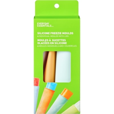 Everyday Essentials Moules à sucettes glacées en silicone, 4 moules individuels 1 ea, 5,00 $/1ch