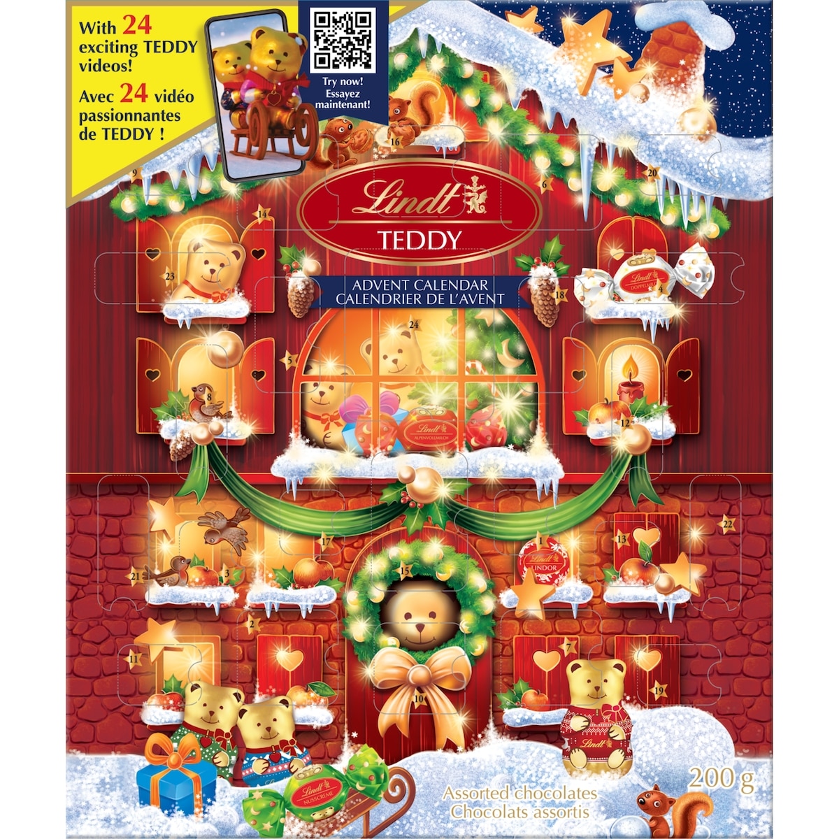 Lindt Calendrier de l'avent chocolats TEDDY RA 200 g, 10,00 $/100g