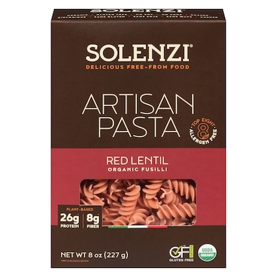 Solenzi Artisan Pasta Red Lentil Organic Fusilli 227 g, $3.08/100g
