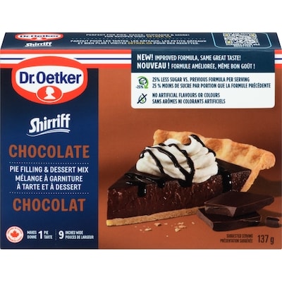 Dr. Oetker Shirriff mélange à garniture à tarte et à dessert chocolat 137 g, 1,82 $/100g