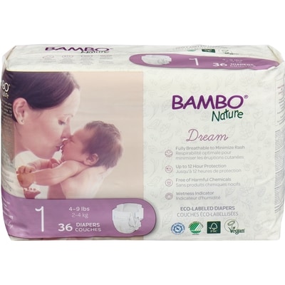 Bamboo Nature Dream Diapers 1 2-4 Kg 1 ea, $16.99/1ea
