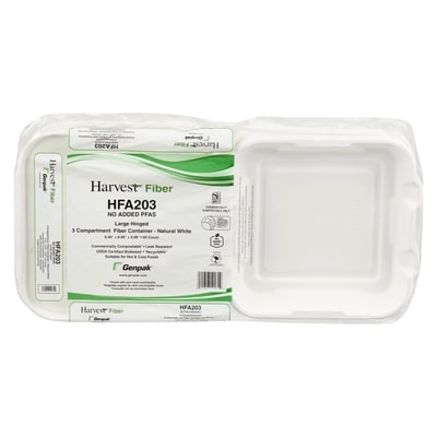 Genpak Conteneur à 3 compartiments grand 50 ea, 0,13 $/1ch