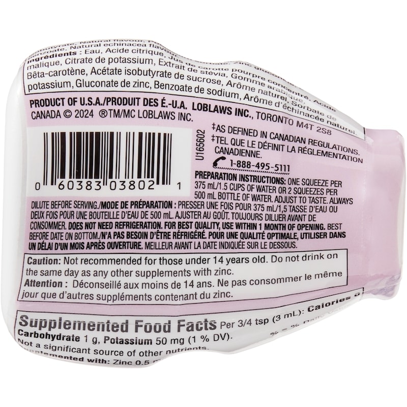  Blood Orange + Echinacea Liquid Water Enhancer with Zinc for Immune Support