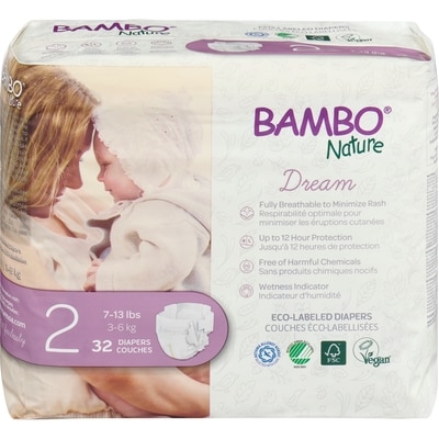 Bamboo Nature Dream Diapers 2 3-6 Kg 1 ea, $16.99/1ea