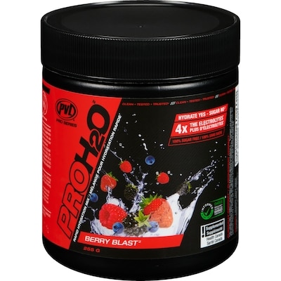 PVL Essentials Pro h2o mélange pour hydratation rapide berry blast 255 g, 12,94 $/100g