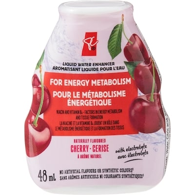 President's Choice Cherry Flavoured Liquid Water Enhancer with Niacin and Vitamin B6 for Energy Metabolism 48 ml, $5.81/100ml