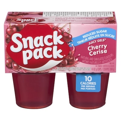 Snackpack Juicy gels goûter à la gelée teneur réduite en sucre cerise 368 g, 0,89 $/100g