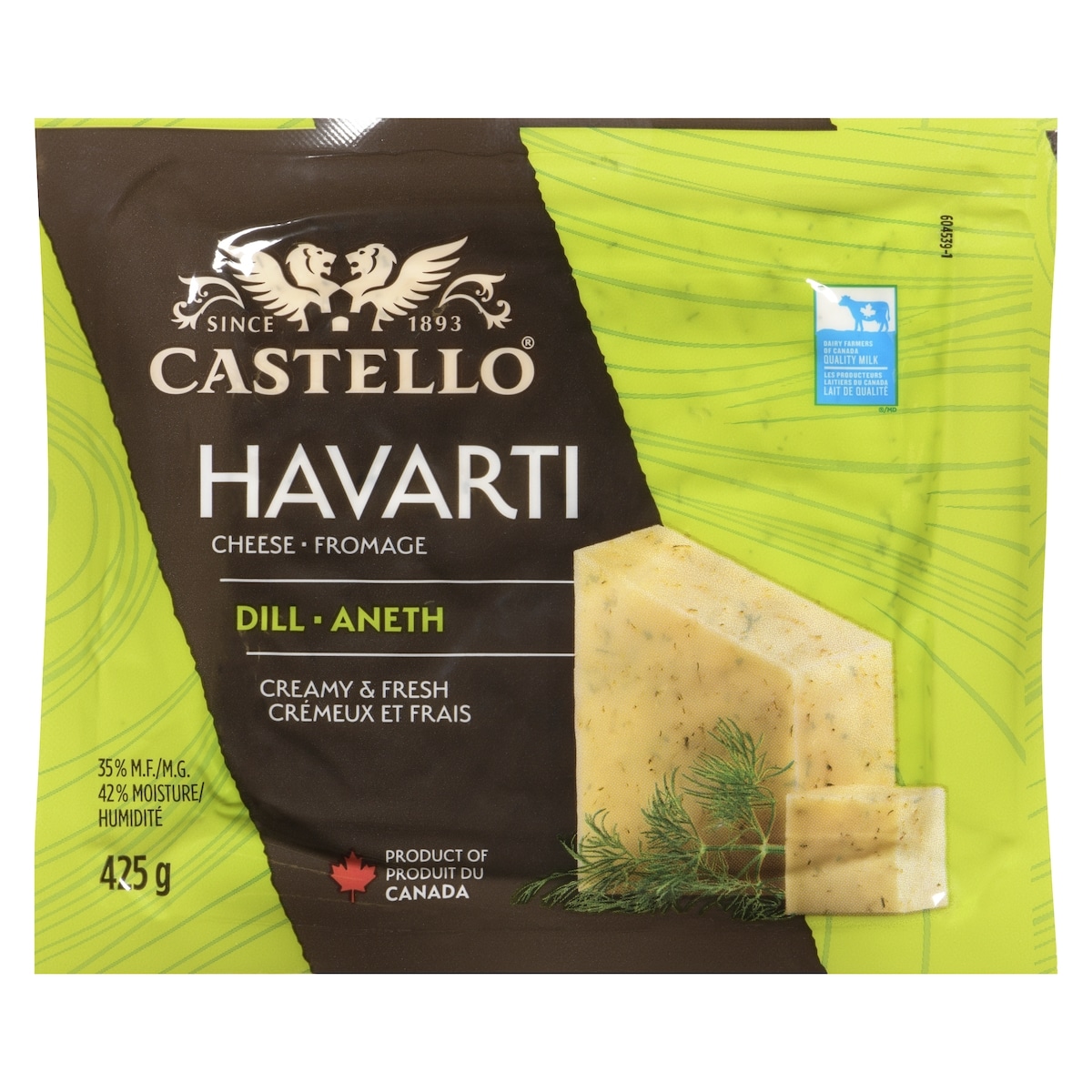 Castello Havarti Cheese Dill 35% M.F. 425 g, $3.06/100g