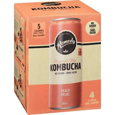 Kombucha bio pêche
