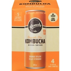 Remedy Kombucha bio éclat d'orange 4x355.0 ml, 0,60 $/100ml